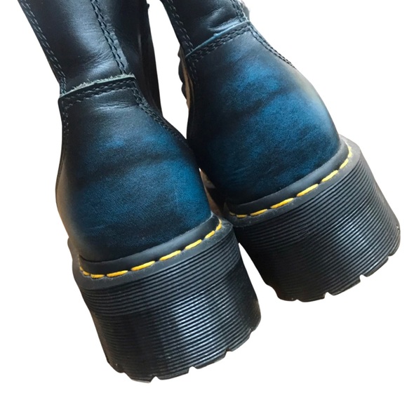 DR MARTENS JADON VINTAGE BLUE PLATFORM BOOTS SUPER RARE - Picture 2 of 6